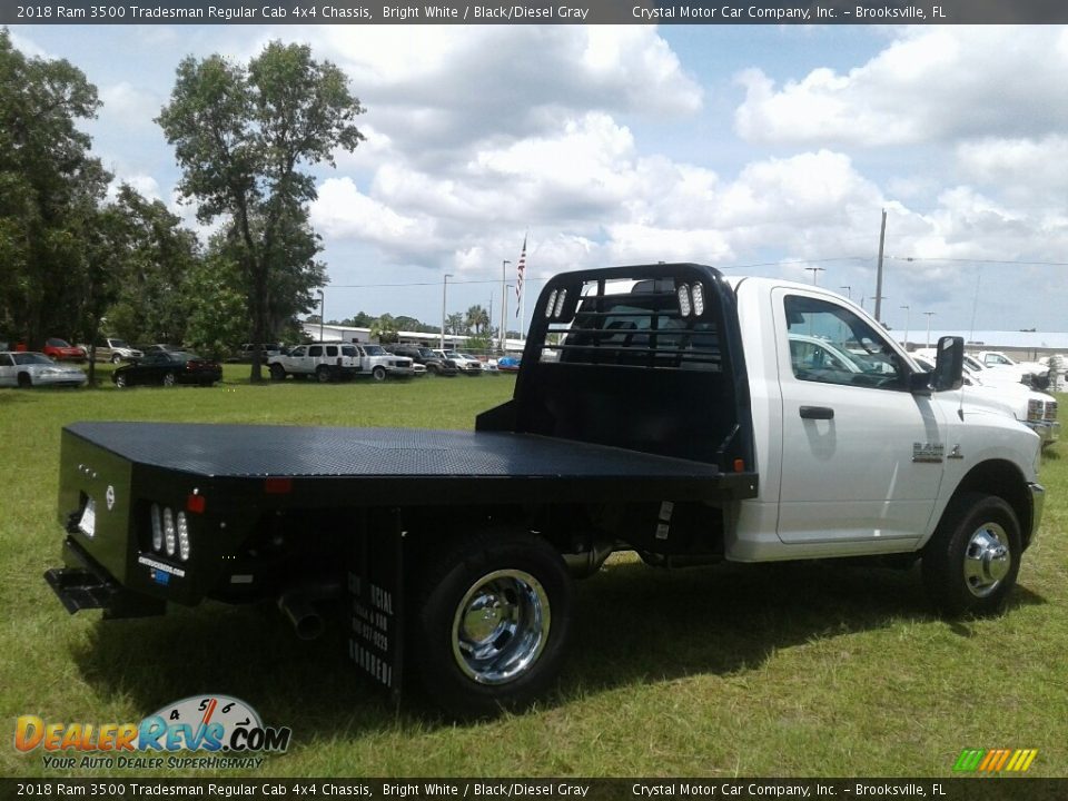 2018 Ram 3500 Tradesman Regular Cab 4x4 Chassis Bright White / Black/Diesel Gray Photo #6