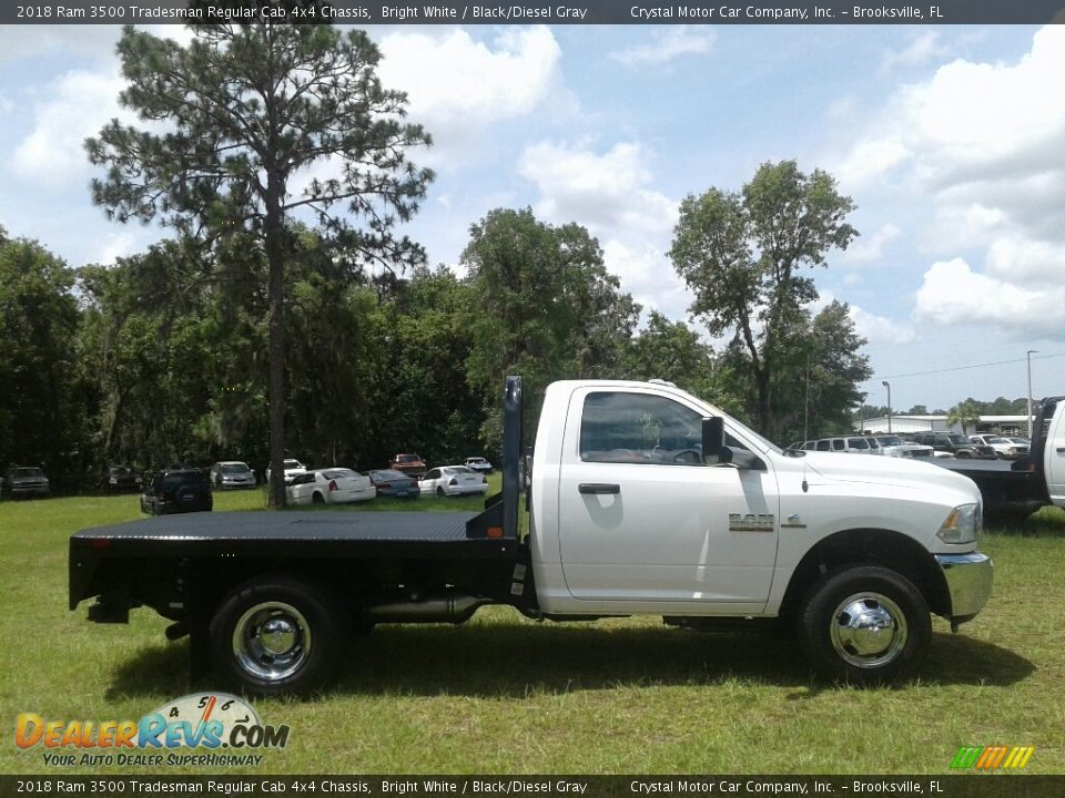 2018 Ram 3500 Tradesman Regular Cab 4x4 Chassis Bright White / Black/Diesel Gray Photo #8