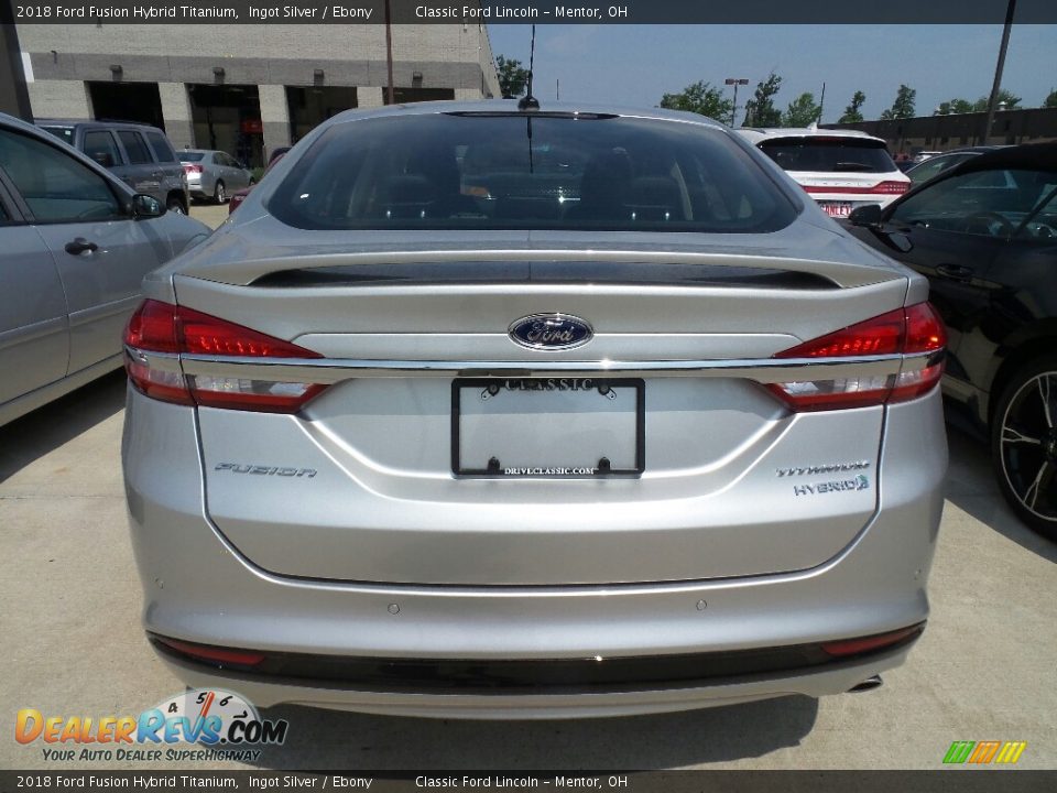 2018 Ford Fusion Hybrid Titanium Ingot Silver / Ebony Photo #3