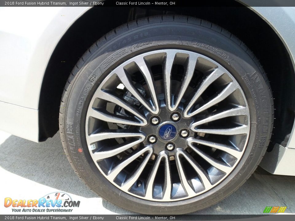 2018 Ford Fusion Hybrid Titanium Ingot Silver / Ebony Photo #6