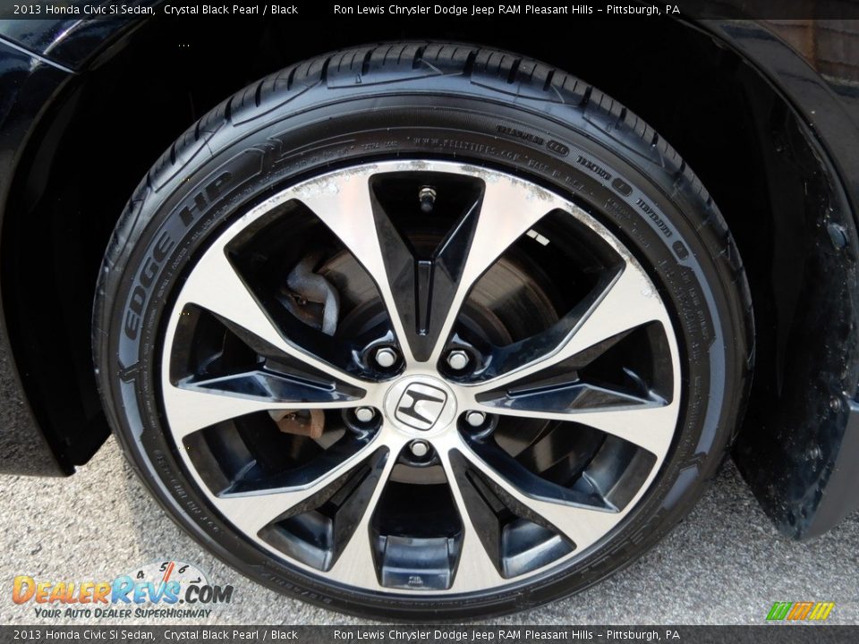 2013 Honda Civic Si Sedan Crystal Black Pearl / Black Photo #10