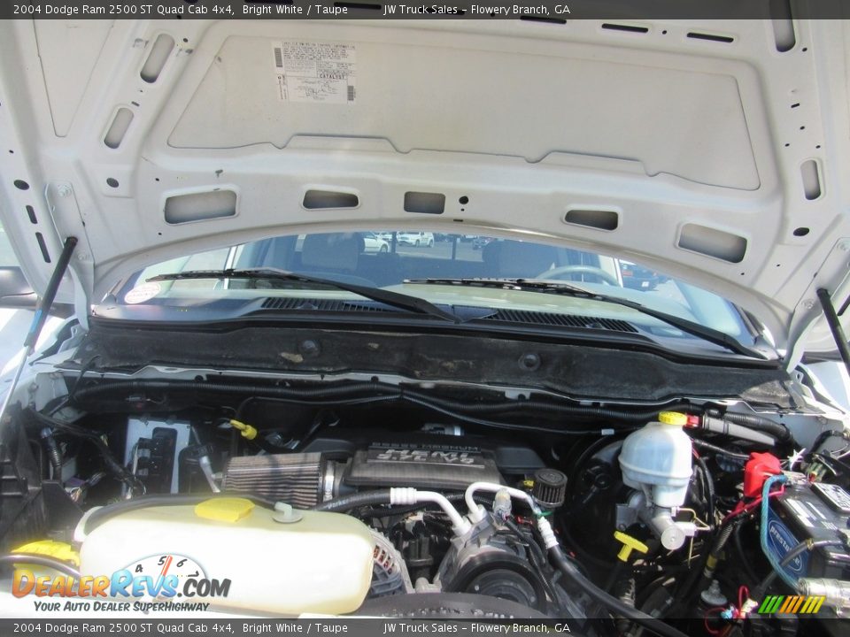 2004 Dodge Ram 2500 ST Quad Cab 4x4 Bright White / Taupe Photo #36