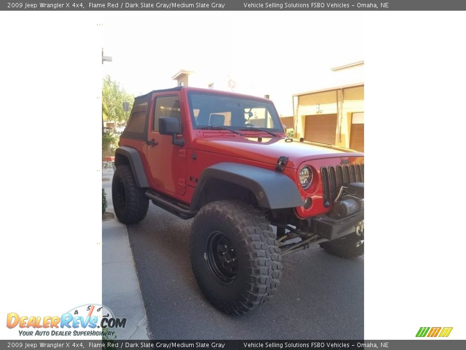 2009 Jeep Wrangler X 4x4 Flame Red / Dark Slate Gray/Medium Slate Gray Photo #1