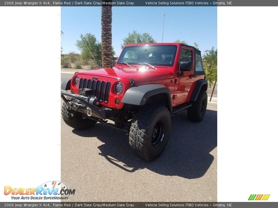 2009 Jeep Wrangler X 4x4 Flame Red / Dark Slate Gray/Medium Slate Gray Photo #5