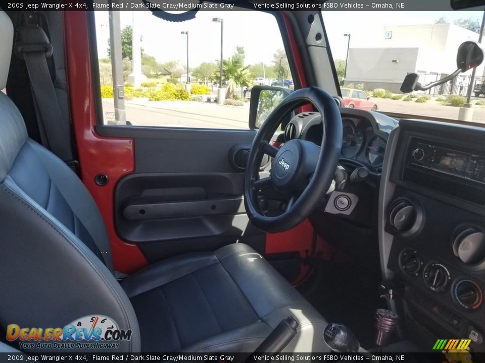 2009 Jeep Wrangler X 4x4 Flame Red / Dark Slate Gray/Medium Slate Gray Photo #10