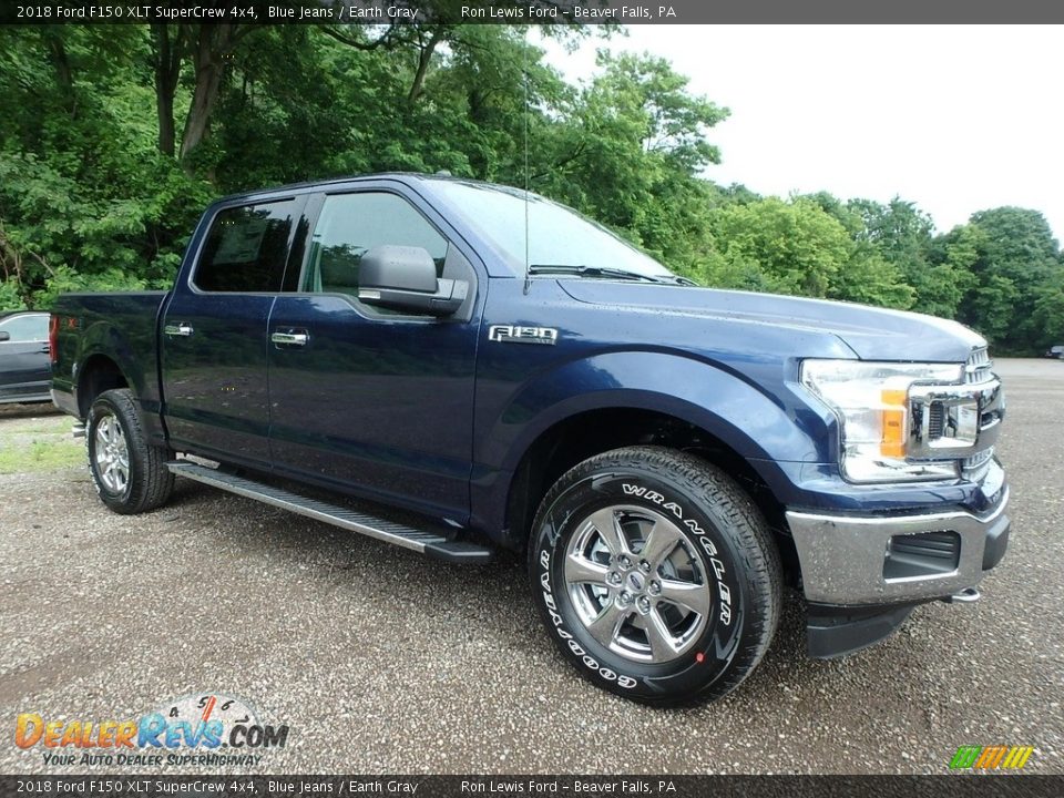 2018 Ford F150 XLT SuperCrew 4x4 Blue Jeans / Earth Gray Photo #9