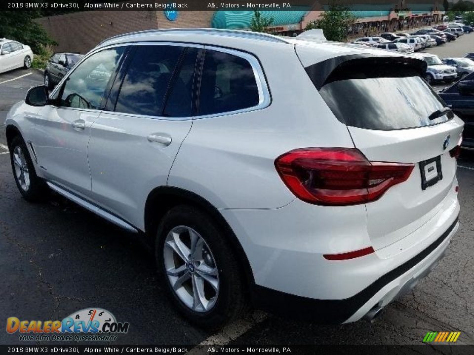 2018 BMW X3 xDrive30i Alpine White / Canberra Beige/Black Photo #2