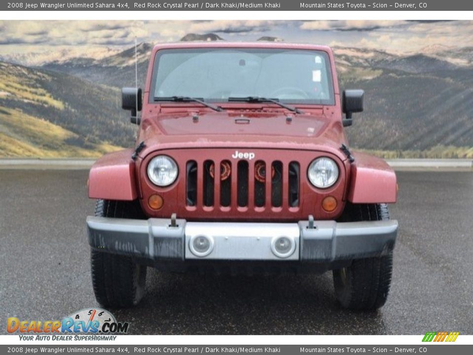 2008 Jeep Wrangler Unlimited Sahara 4x4 Red Rock Crystal Pearl / Dark Khaki/Medium Khaki Photo #2