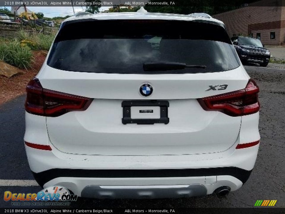 2018 BMW X3 xDrive30i Alpine White / Canberra Beige/Black Photo #7