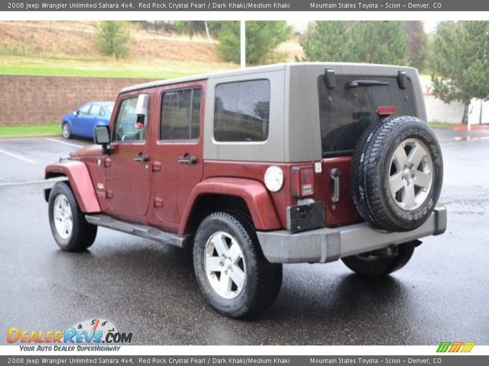 2008 Jeep Wrangler Unlimited Sahara 4x4 Red Rock Crystal Pearl / Dark Khaki/Medium Khaki Photo #5