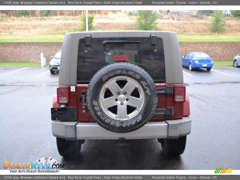 2008 Jeep Wrangler Unlimited Sahara 4x4 Red Rock Crystal Pearl / Dark Khaki/Medium Khaki Photo #6
