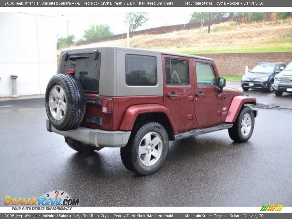 2008 Jeep Wrangler Unlimited Sahara 4x4 Red Rock Crystal Pearl / Dark Khaki/Medium Khaki Photo #7