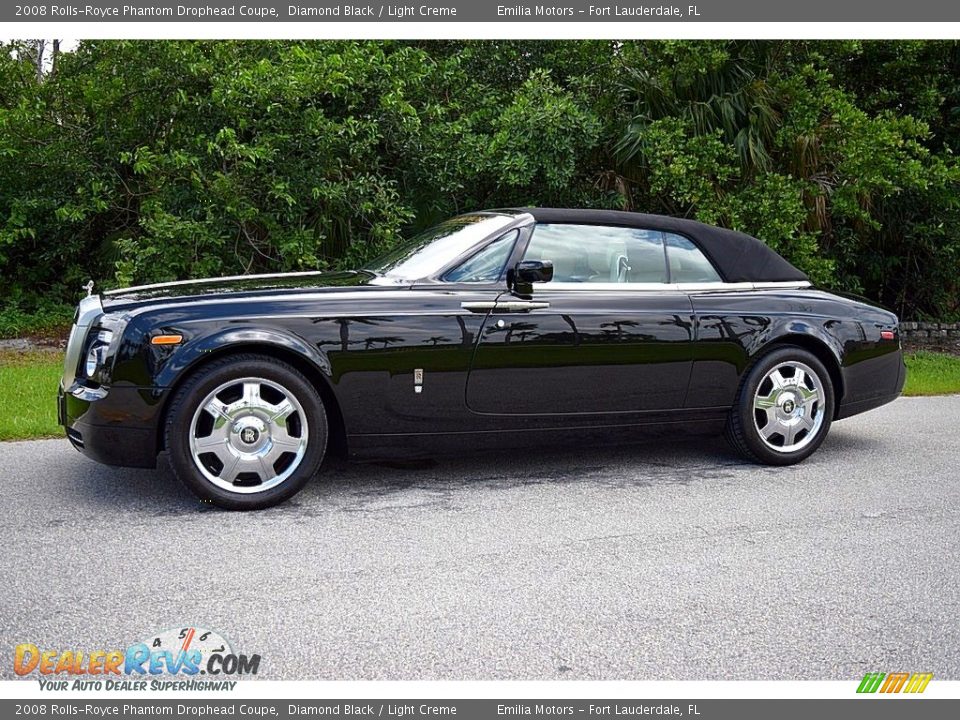 2008 Rolls-Royce Phantom Drophead Coupe Diamond Black / Light Creme Photo #2