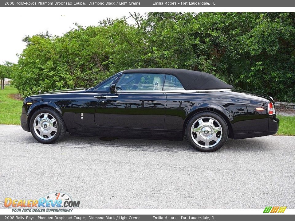 2008 Rolls-Royce Phantom Drophead Coupe Diamond Black / Light Creme Photo #4