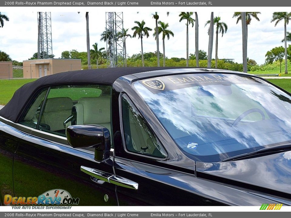 2008 Rolls-Royce Phantom Drophead Coupe Diamond Black / Light Creme Photo #8