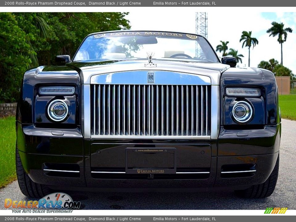 2008 Rolls-Royce Phantom Drophead Coupe Diamond Black / Light Creme Photo #9