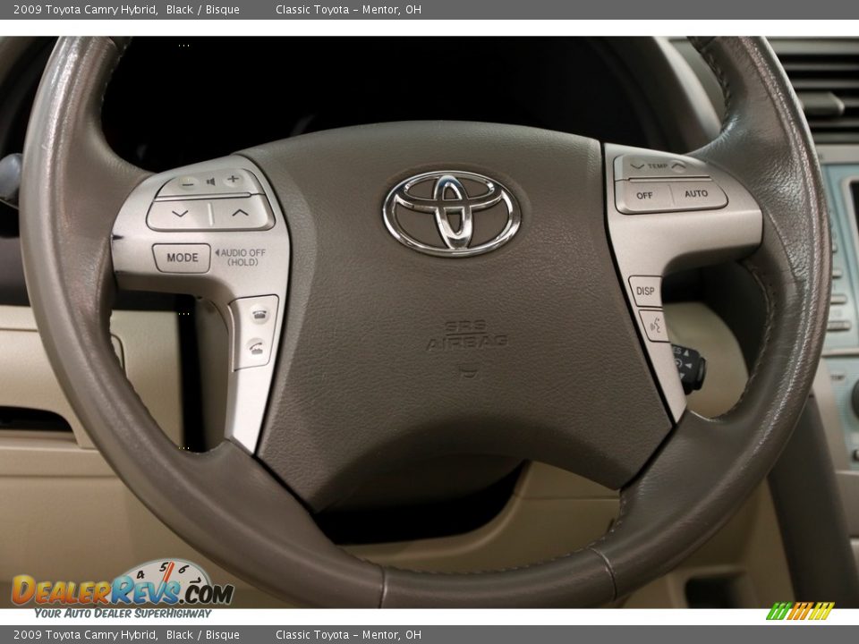 2009 Toyota Camry Hybrid Black / Bisque Photo #6