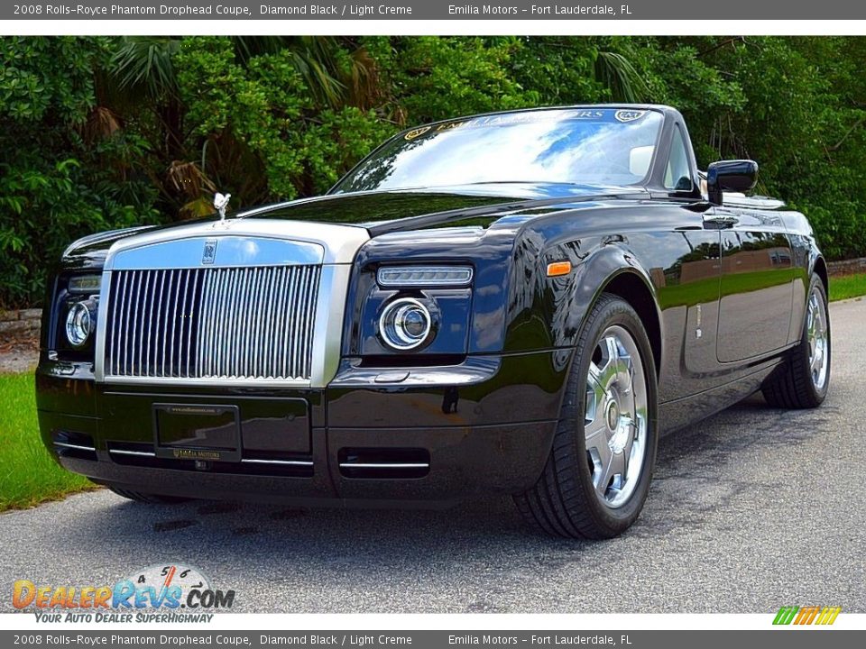 2008 Rolls-Royce Phantom Drophead Coupe Diamond Black / Light Creme Photo #11