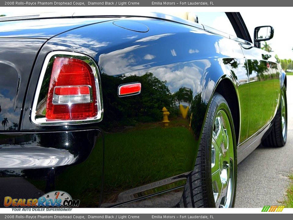 2008 Rolls-Royce Phantom Drophead Coupe Diamond Black / Light Creme Photo #15