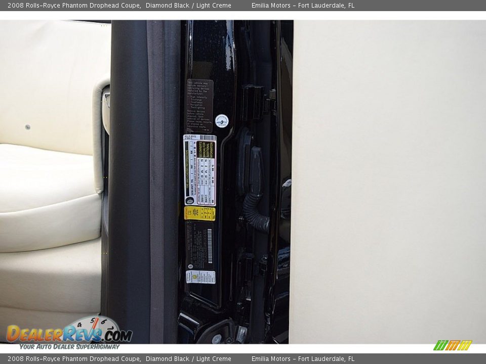2008 Rolls-Royce Phantom Drophead Coupe Diamond Black / Light Creme Photo #62