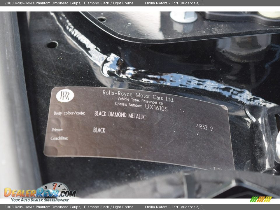 2008 Rolls-Royce Phantom Drophead Coupe Diamond Black / Light Creme Photo #91