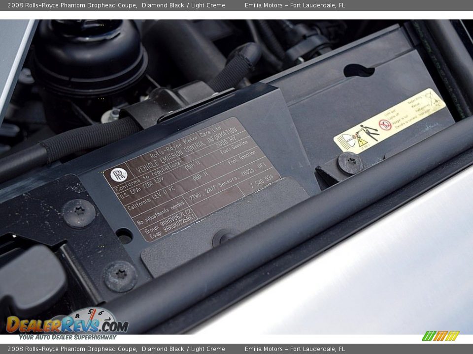 2008 Rolls-Royce Phantom Drophead Coupe Diamond Black / Light Creme Photo #99