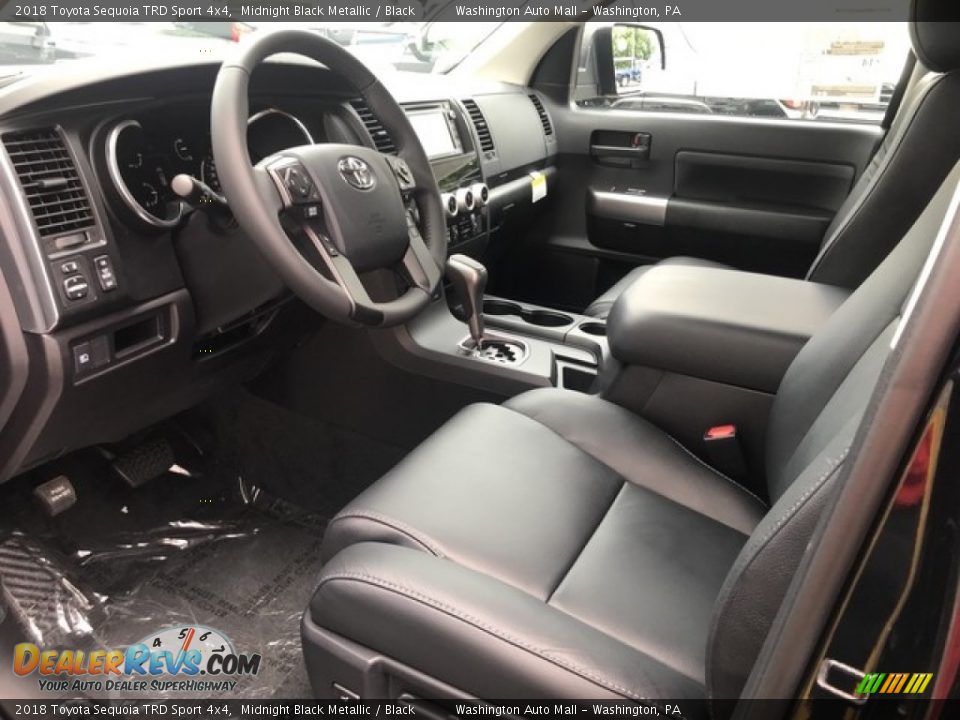 Black Interior - 2018 Toyota Sequoia TRD Sport 4x4 Photo #9