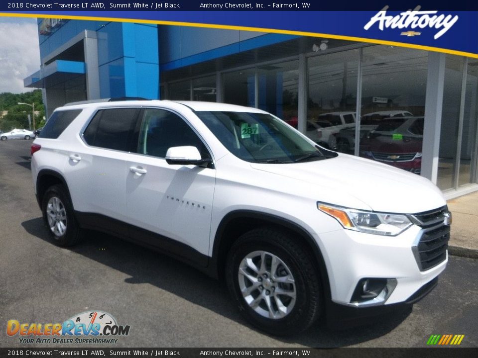 2018 Chevrolet Traverse LT AWD Summit White / Jet Black Photo #1