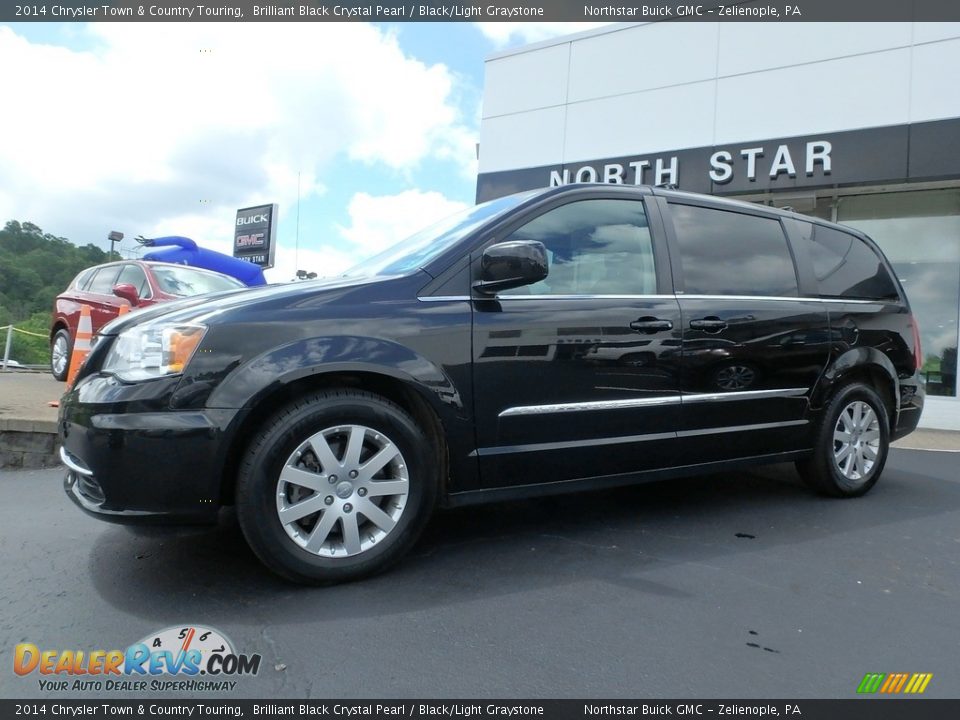 2014 Chrysler Town & Country Touring Brilliant Black Crystal Pearl / Black/Light Graystone Photo #1