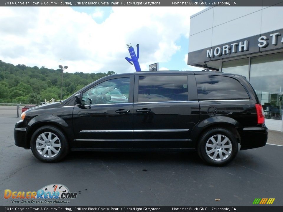 2014 Chrysler Town & Country Touring Brilliant Black Crystal Pearl / Black/Light Graystone Photo #14