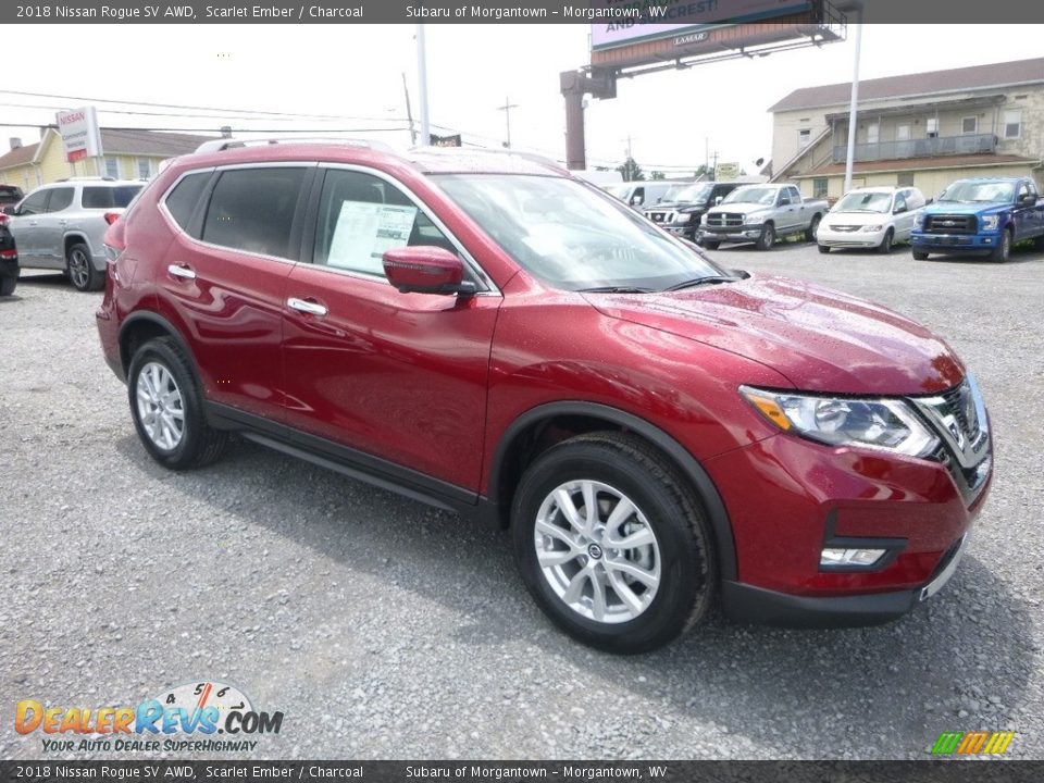 2018 Nissan Rogue SV AWD Scarlet Ember / Charcoal Photo #1
