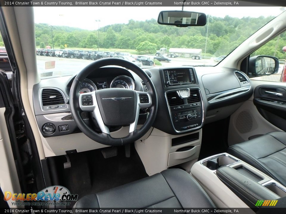 2014 Chrysler Town & Country Touring Brilliant Black Crystal Pearl / Black/Light Graystone Photo #19