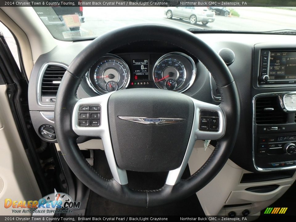 2014 Chrysler Town & Country Touring Brilliant Black Crystal Pearl / Black/Light Graystone Photo #24
