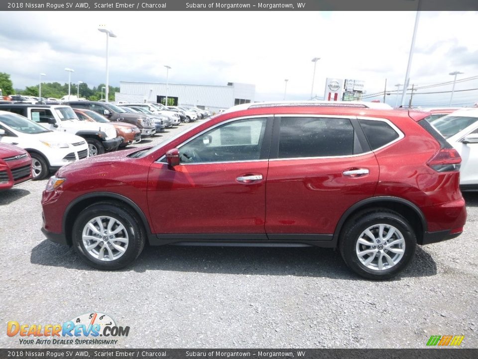 2018 Nissan Rogue SV AWD Scarlet Ember / Charcoal Photo #7