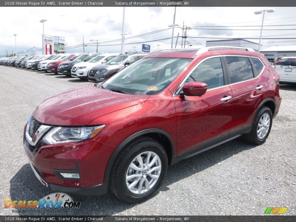 2018 Nissan Rogue SV AWD Scarlet Ember / Charcoal Photo #8