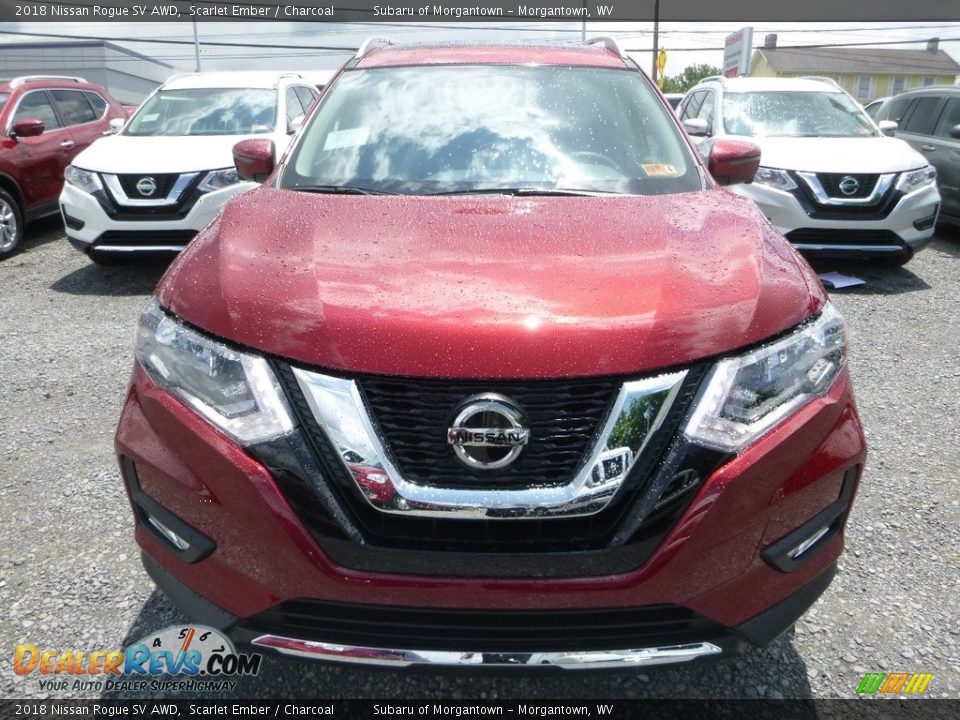 2018 Nissan Rogue SV AWD Scarlet Ember / Charcoal Photo #9