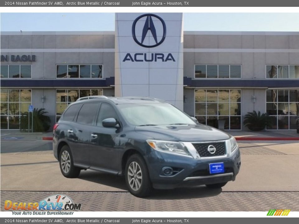 2014 Nissan Pathfinder SV AWD Arctic Blue Metallic / Charcoal Photo #1