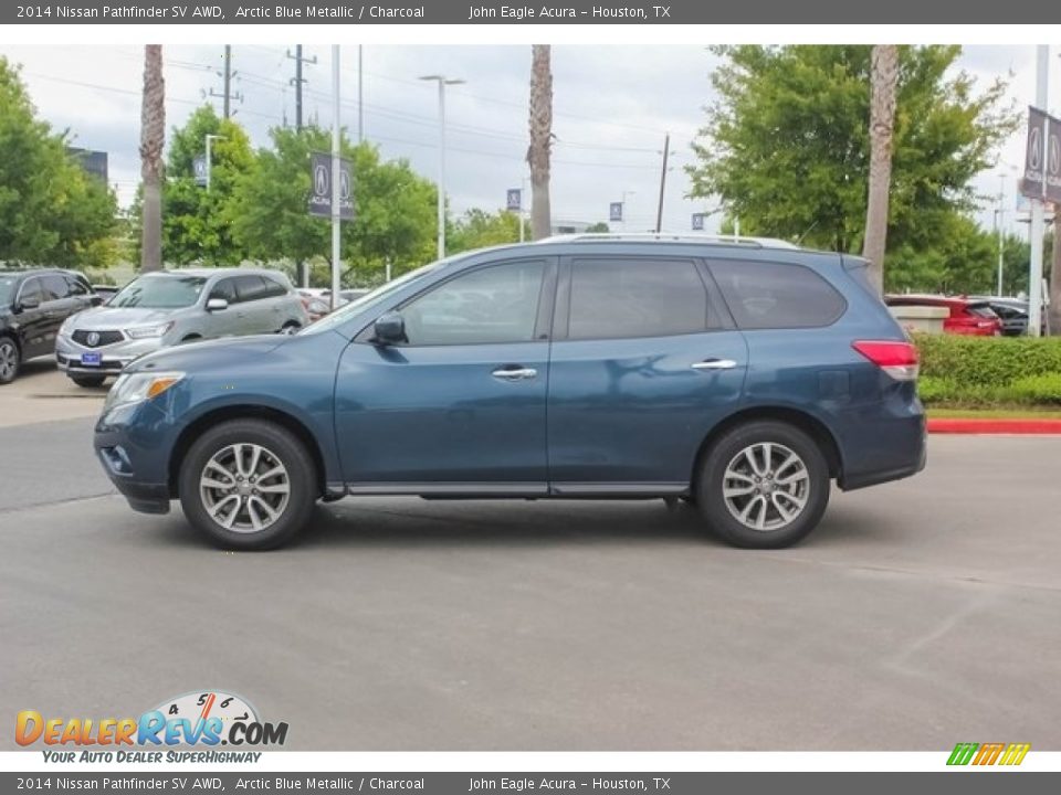 2014 Nissan Pathfinder SV AWD Arctic Blue Metallic / Charcoal Photo #4
