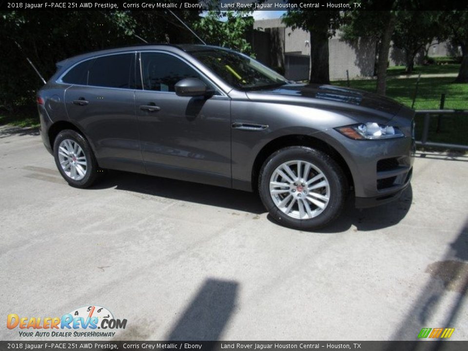2018 Jaguar F-PACE 25t AWD Prestige Corris Grey Metallic / Ebony Photo #1