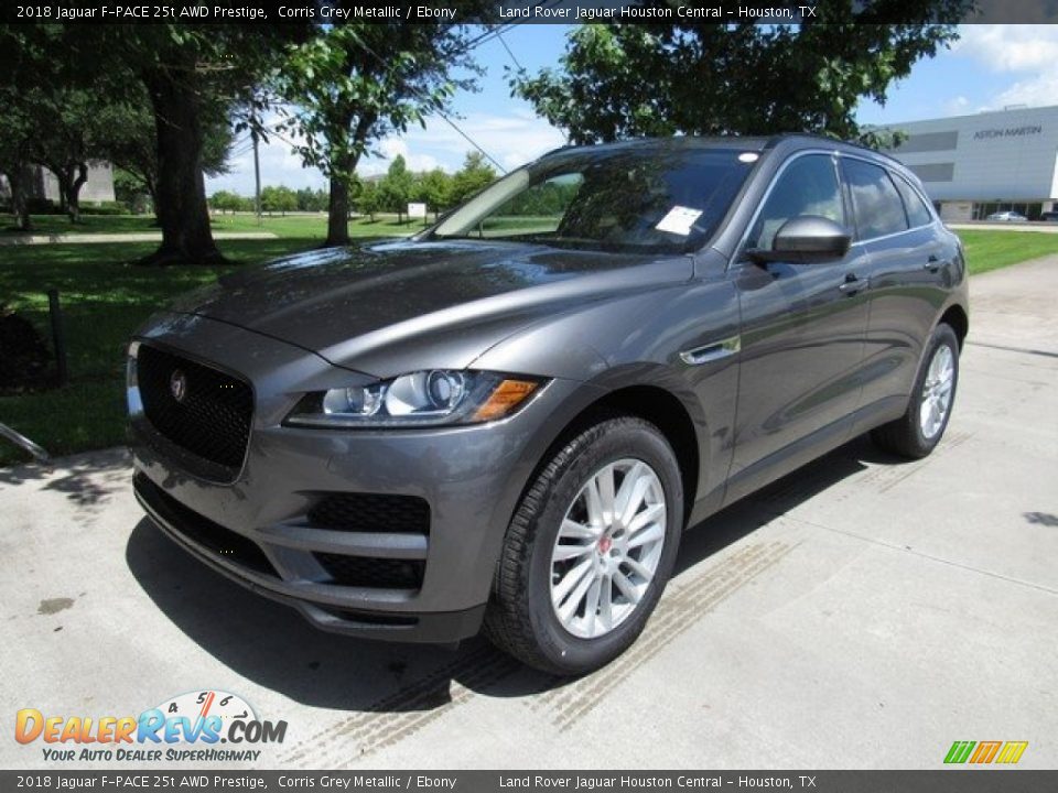 2018 Jaguar F-PACE 25t AWD Prestige Corris Grey Metallic / Ebony Photo #10