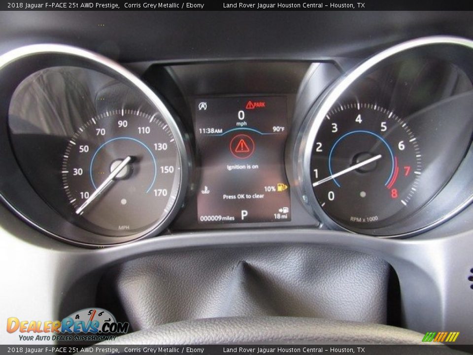 2018 Jaguar F-PACE 25t AWD Prestige Corris Grey Metallic / Ebony Photo #31