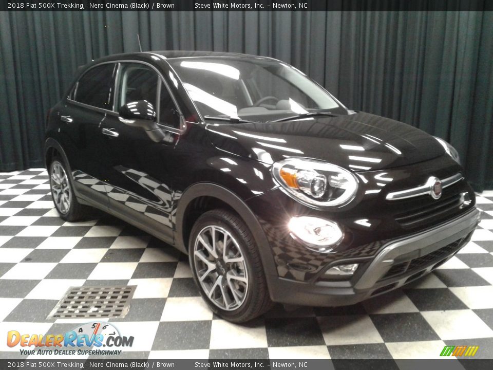 2018 Fiat 500X Trekking Nero Cinema (Black) / Brown Photo #4
