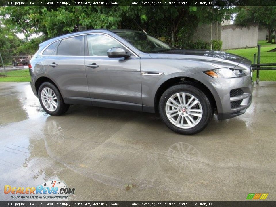 2018 Jaguar F-PACE 25t AWD Prestige Corris Grey Metallic / Ebony Photo #1