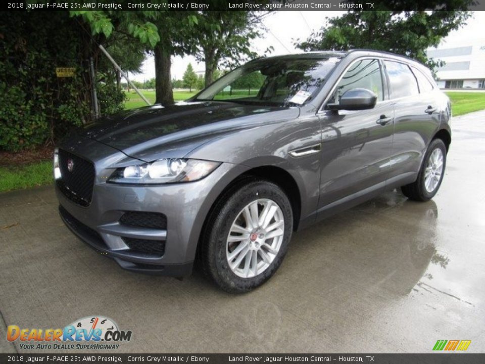 2018 Jaguar F-PACE 25t AWD Prestige Corris Grey Metallic / Ebony Photo #10