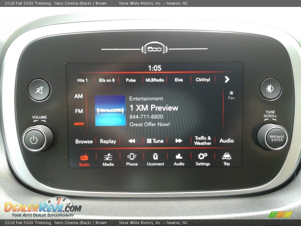 2018 Fiat 500X Trekking Nero Cinema (Black) / Brown Photo #20