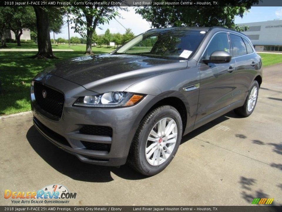 2018 Jaguar F-PACE 25t AWD Prestige Corris Grey Metallic / Ebony Photo #10