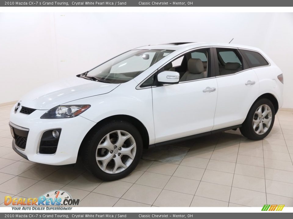 2010 Mazda CX-7 s Grand Touring Crystal White Pearl Mica / Sand Photo #3
