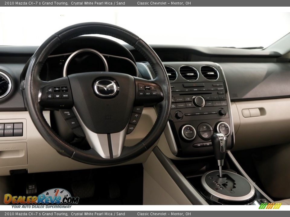 2010 Mazda CX-7 s Grand Touring Crystal White Pearl Mica / Sand Photo #6