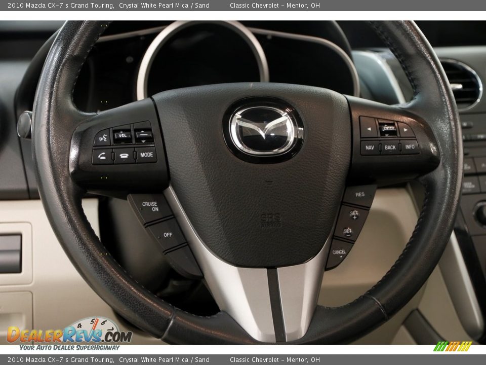 2010 Mazda CX-7 s Grand Touring Crystal White Pearl Mica / Sand Photo #7