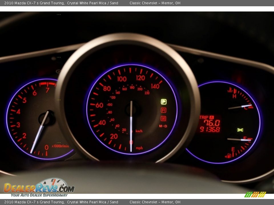 2010 Mazda CX-7 s Grand Touring Crystal White Pearl Mica / Sand Photo #8